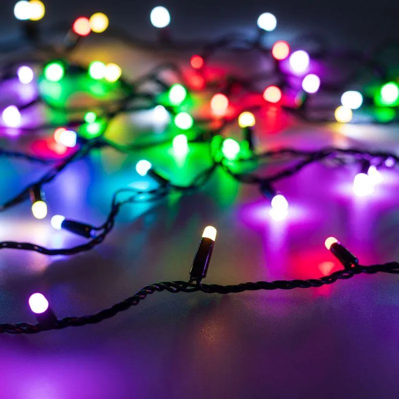 Гирлянда светодиодная ARD-STRING-CLASSIC-10000-BLACK-100LED-MILK-SYNC RGB230В 6.5Вт IP65 Ardecoled 028214
