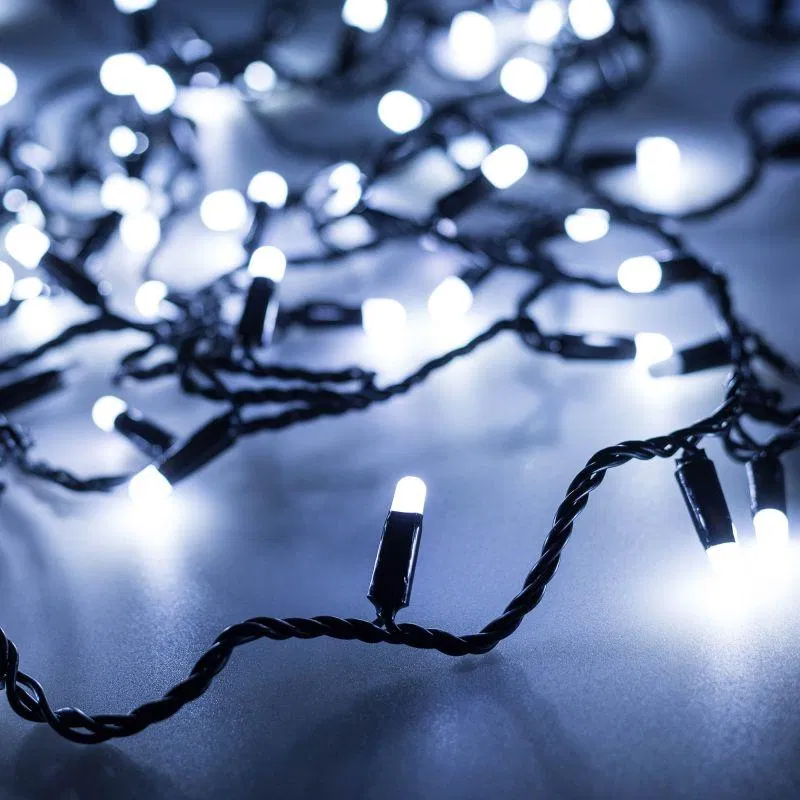 Гирлянда светодиодная ARD-STRING-CLASSIC-10000-BLACK-100LED-MILK-FLASH White230В 7Вт IP65 Ardecoled 031207