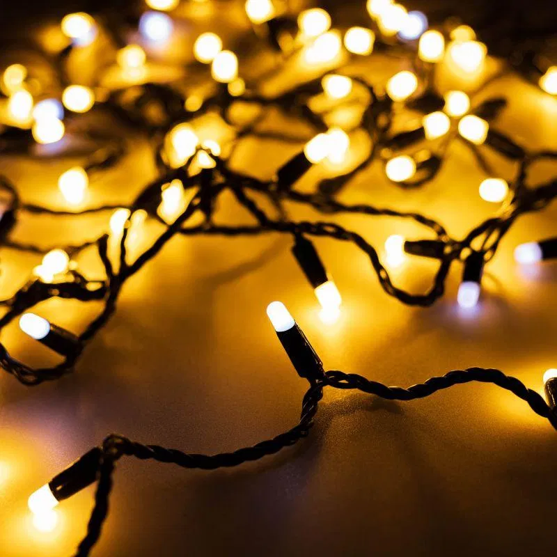 Гирлянда светодиодная ARD-STRING-CLASSIC-10000-BLACK-100LED-MILK-FLASH Warm230В 7Вт IP65 Ardecoled 031208