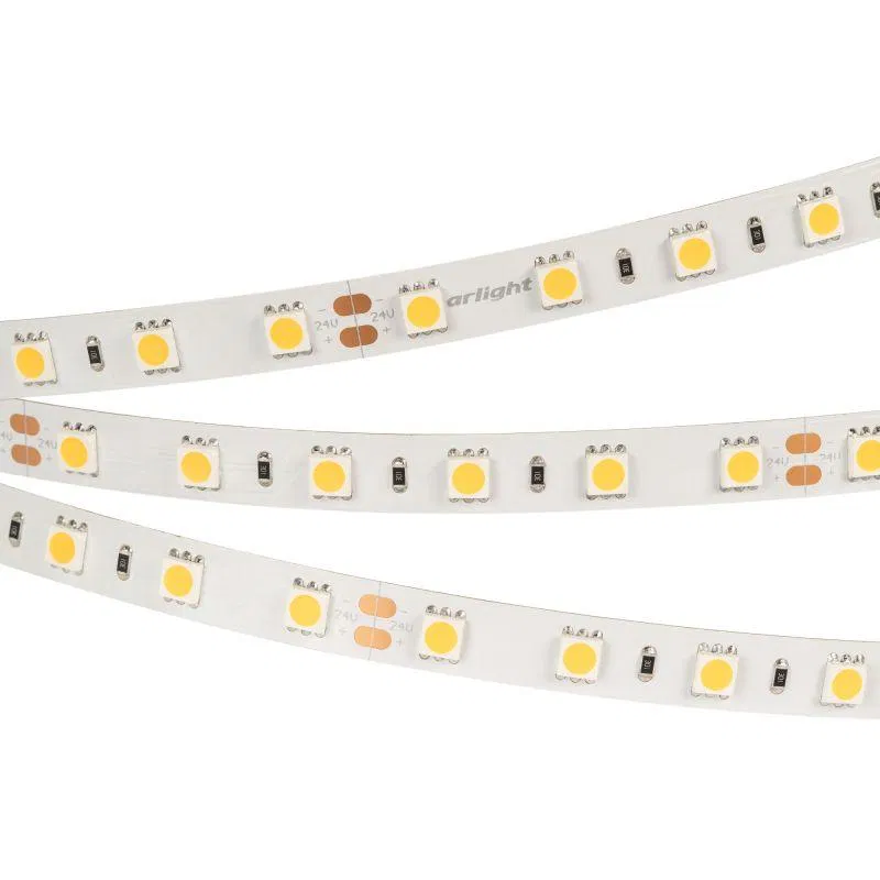 Лента светодиодная RT-B60-10mm 24V Day 4000К 14.4Вт/м IP20 открыт. (уп.5м) Arlight 011571(3)