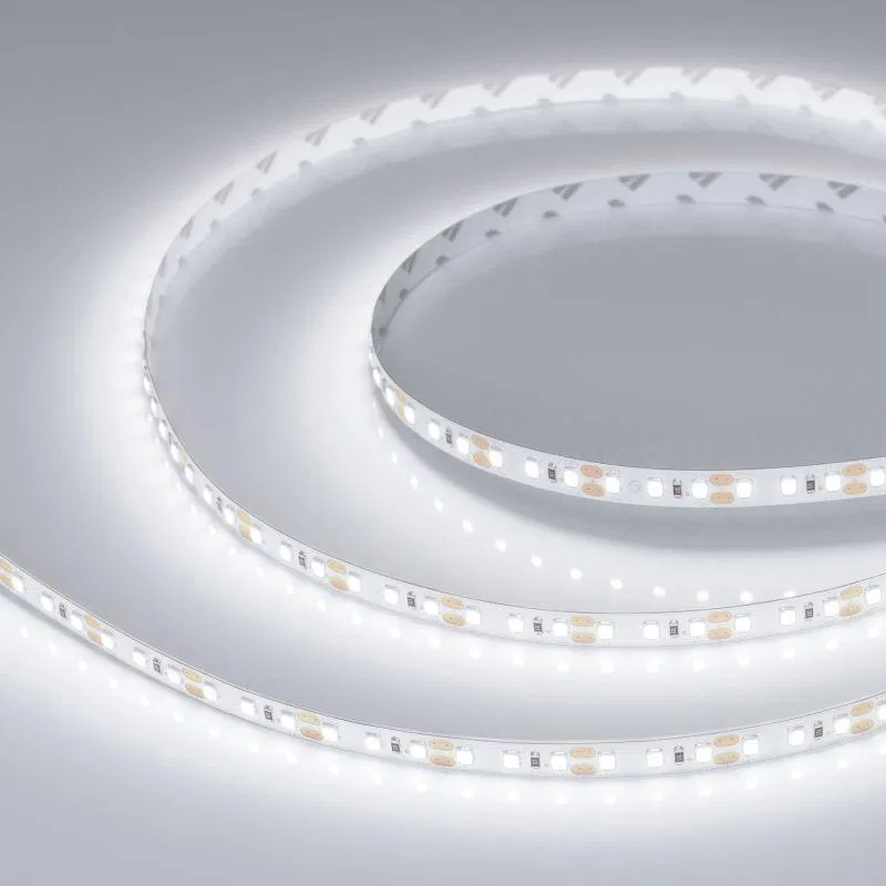 Лента светодиодная RT-A120-8mm 12V White 6000К 9.6Вт/м IP20 2835 открыт. (уп.5м) Arlight 012334(2)