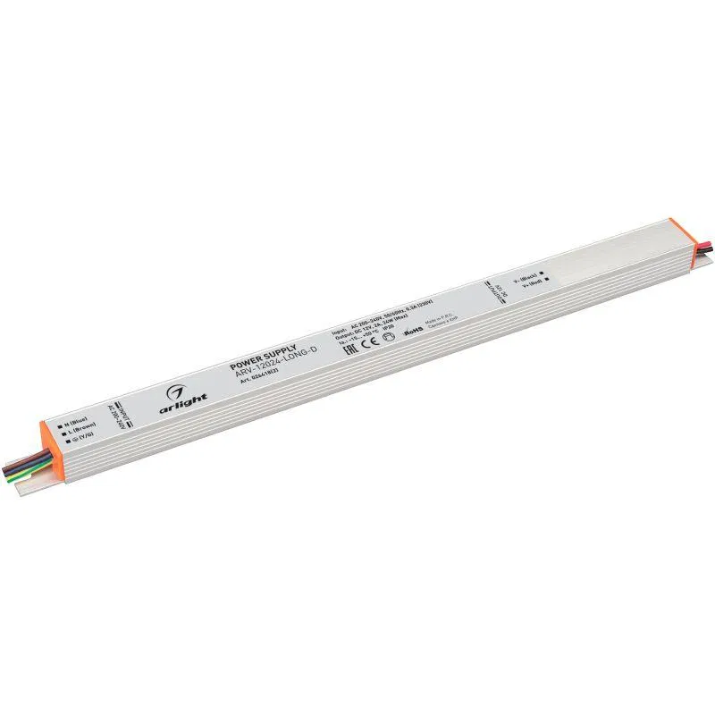 Блок питания ARV-12024-LONG-D 12В 2А 24Вт IP20 метал. Arlight 0264182 026418(2)