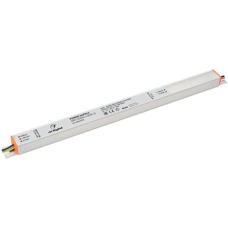 Блок питания ARV-24036-LONG-D 24В 1.5А 36Вт IP20 метал. Arlight 0264212 026421(2)