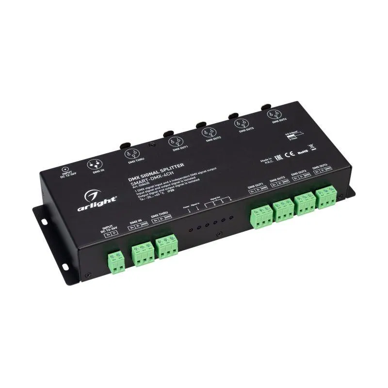 Сплиттер-DMX SMART-DMX-4CH (12-36В XLR3) (IP20 металл) Arlight 028435
