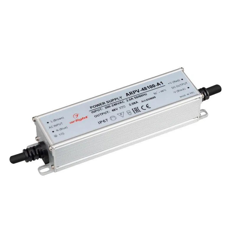 Блок питания ARPV-48100-A1 100Вт 48В 2.08А IP67 метал. Arlight 034685