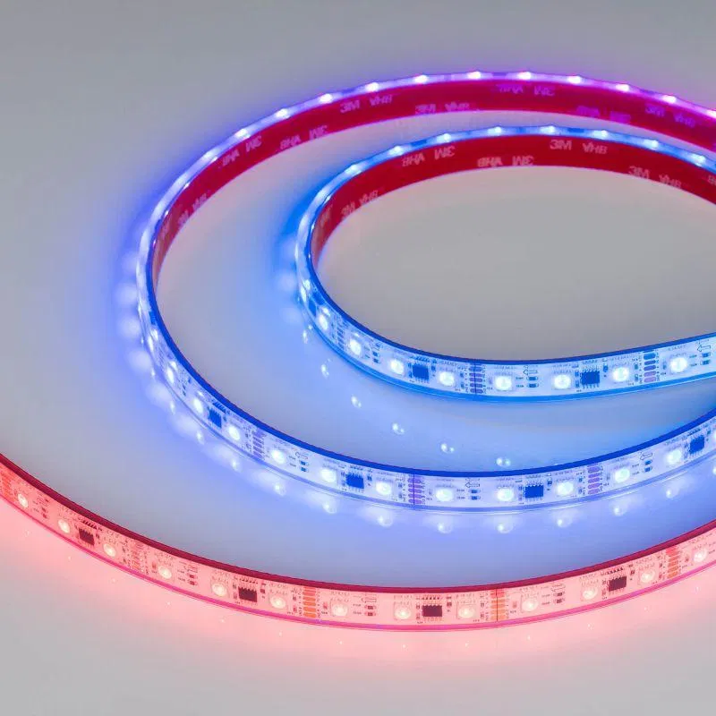 Лента светодиодная DMX-PFS-B60-12mm 12V RGB-PX3 14Вт/м IP68 5060 герметичная бегущий огонь (уп.5м) Arlight 039175