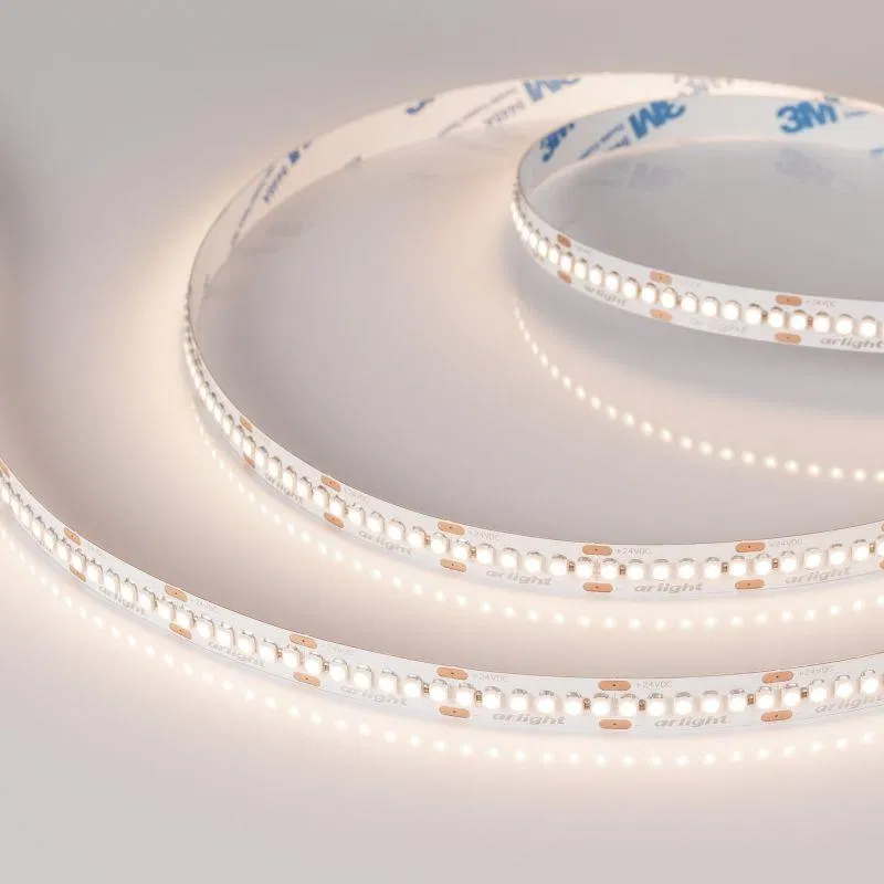 Лента светодиодная RT-A240-10mm 24V Warm 3500К 19.2Вт/м IP20 3528 открыт. (уп.5м) Arlight 040545