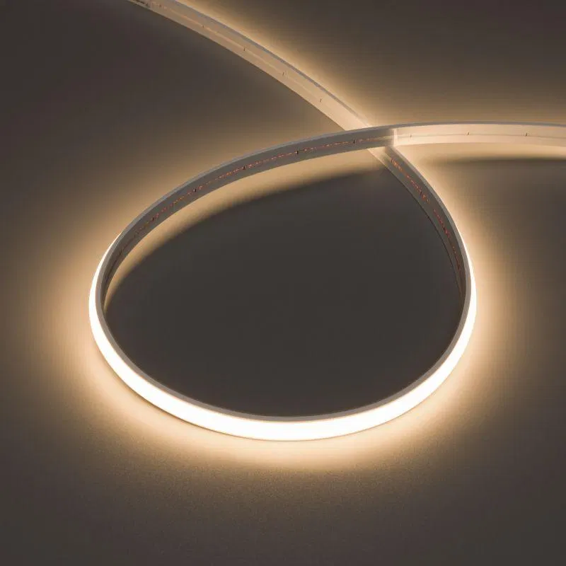Лента светодиодная MOONLIGHT-TOP-X544-10x5mm 24V 3000К 10Вт/м IP65 wire x1 прямой вывод кабеля герметичная (уп.5м) Arlight 041526