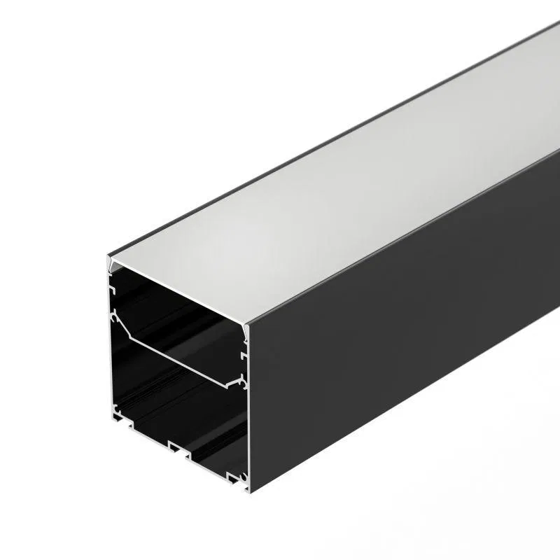 Профиль LINE-S-7575-2000 BLACK L2000 алюм. Arlight 041855
