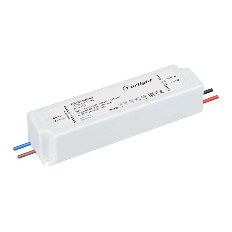 Блок питания ARPV-SP-12100 (12В 8.3А 100Вт) (IP67 пластик) Arlight 041915