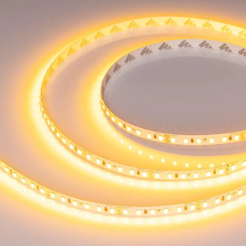 Лента светодиодная RT-A120-8mm 24V Gold 9.6Вт/м IP20 2835 (уп.5м) Arlight 043385