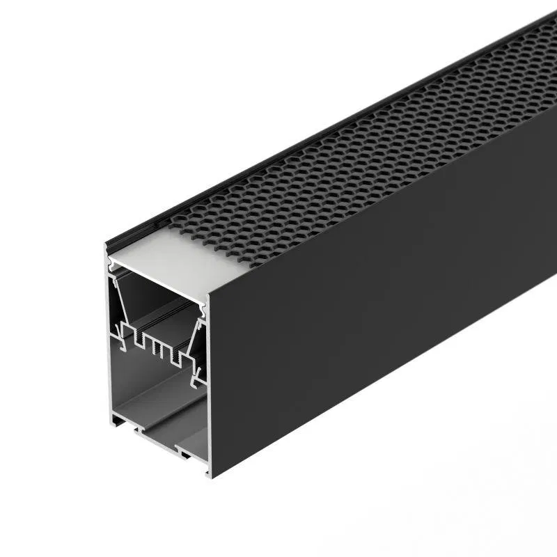 Профиль LINE-5075-HONEYCOMB-2000 BLACK L2000 алюм. Arlight 044874