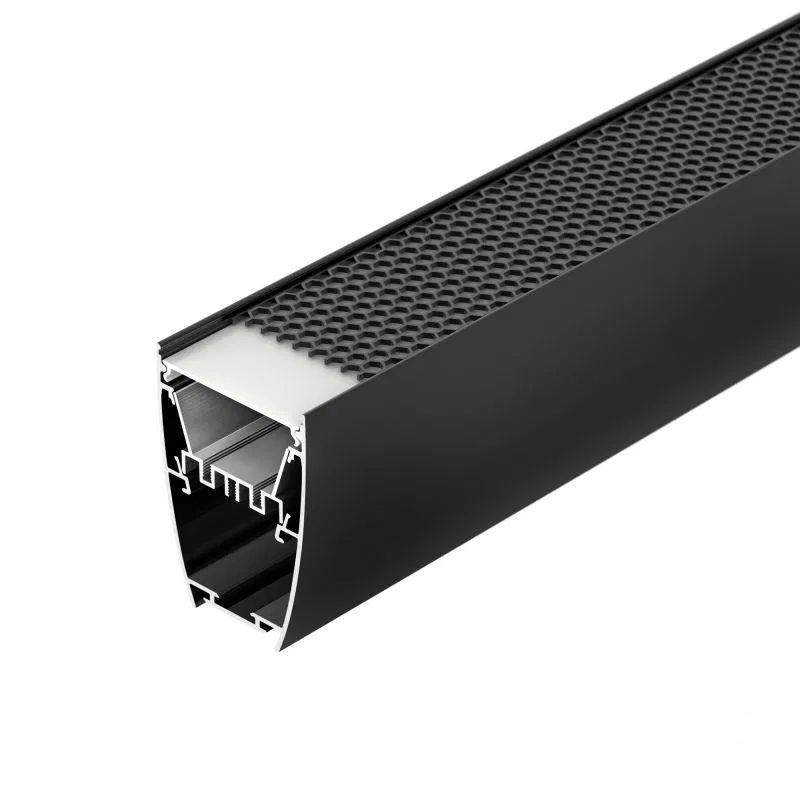 Профиль LINE-5075-U-HONEYCOMB-2000 BLACK L2000 алюм. Arlight 044885