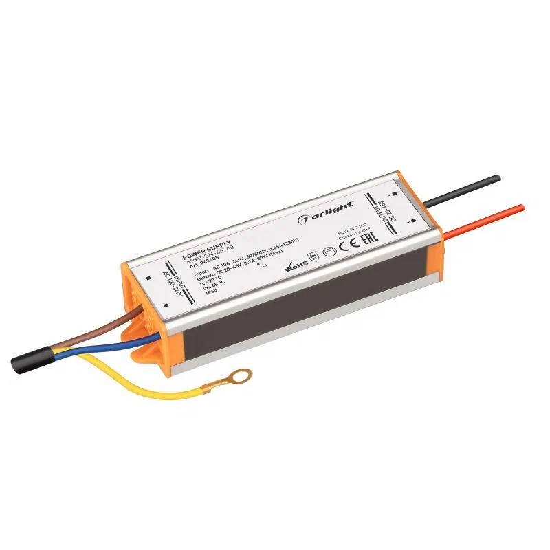 Блок питания ARPJ-SN-45700 (30Вт 20-45В 700мА) IP65 металл Arlight 045405