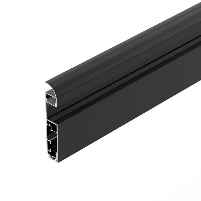 Профиль PLINTUS-H80-2000 BLACK L2000 алюм. Arlight 045448