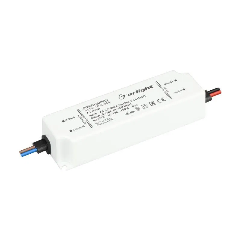 Блок питания ARPV-SP-24048 24В 2А 47Вт IP67 пластик Arlight 045748