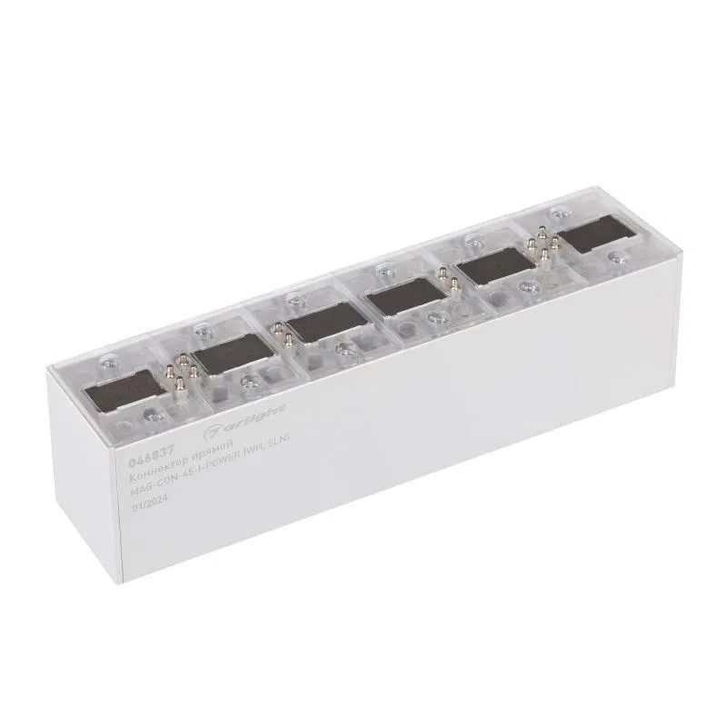 Коннектор прямой MAG-CON-45-I-POWER (WH 5LN) IP20 металл Arlight 046837