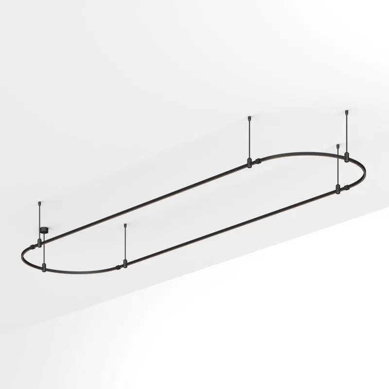 Трек ART-APRIORI-OVAL-ROD-400-4000х1000 BK IP20 метал. Arlight 048512