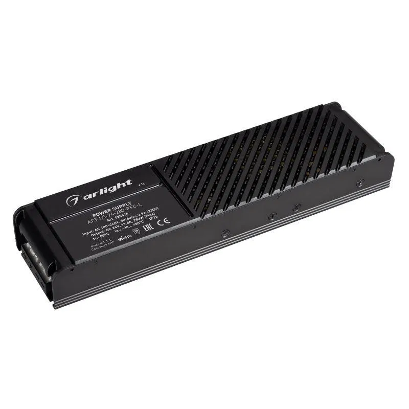 Блок питания ATS-LG-24-280-PFC-L 24В 11.6А 280Вт IP20 сетка Arlight 050474