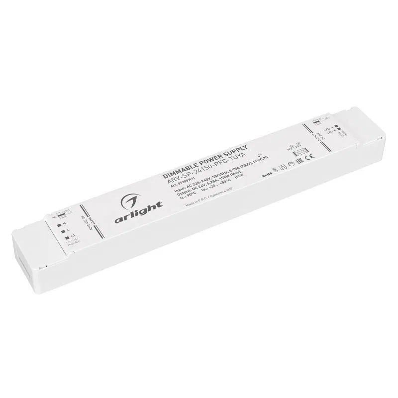 Блок питания ARV-SP-24150-PFC-TUYA 24В 6.25А 150Вт WiFi 2.4G IP20 пластик Arlight 052989 1 052989(1)