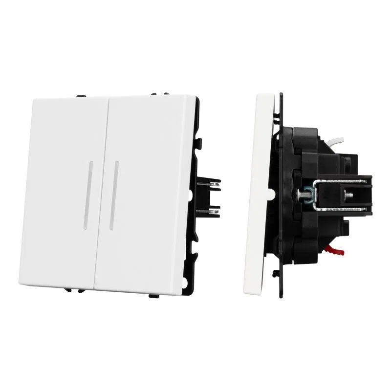Выключатель непроходной 2-кл. LED SWT-NOBE-MK02-SFPL-L-WH 10А 230В механизм Arlight 054239