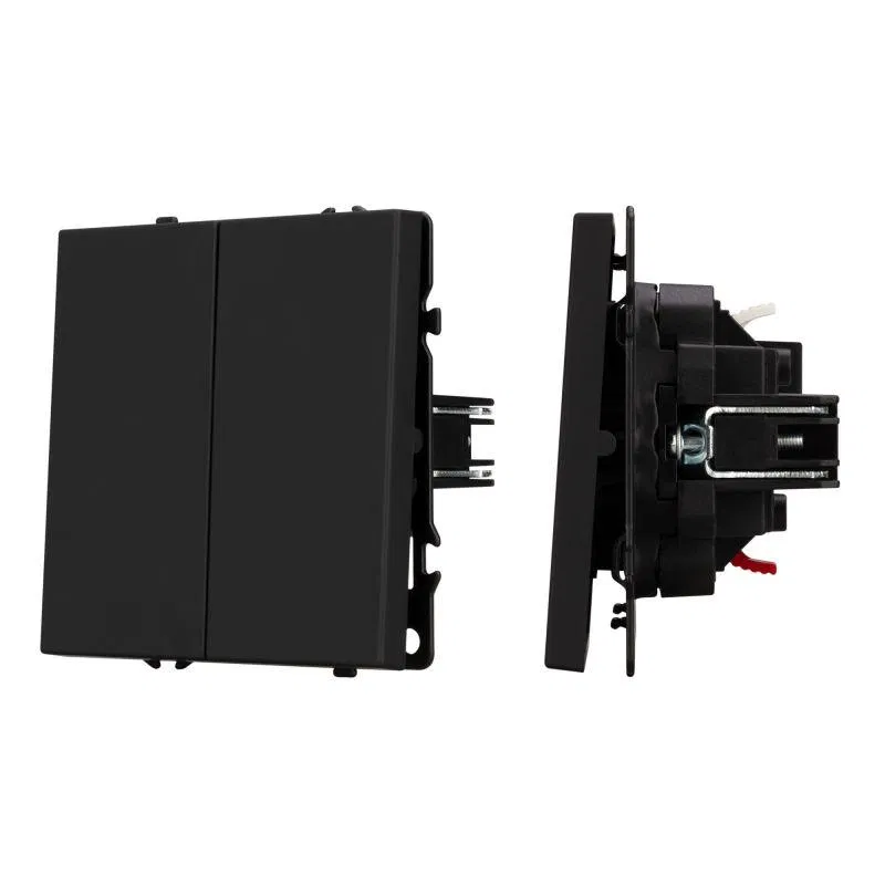 Выключатель непроходной 2-кл. SWT-NOBE-MK02-SFPL-BK 10А 230В механизм Arlight 054252