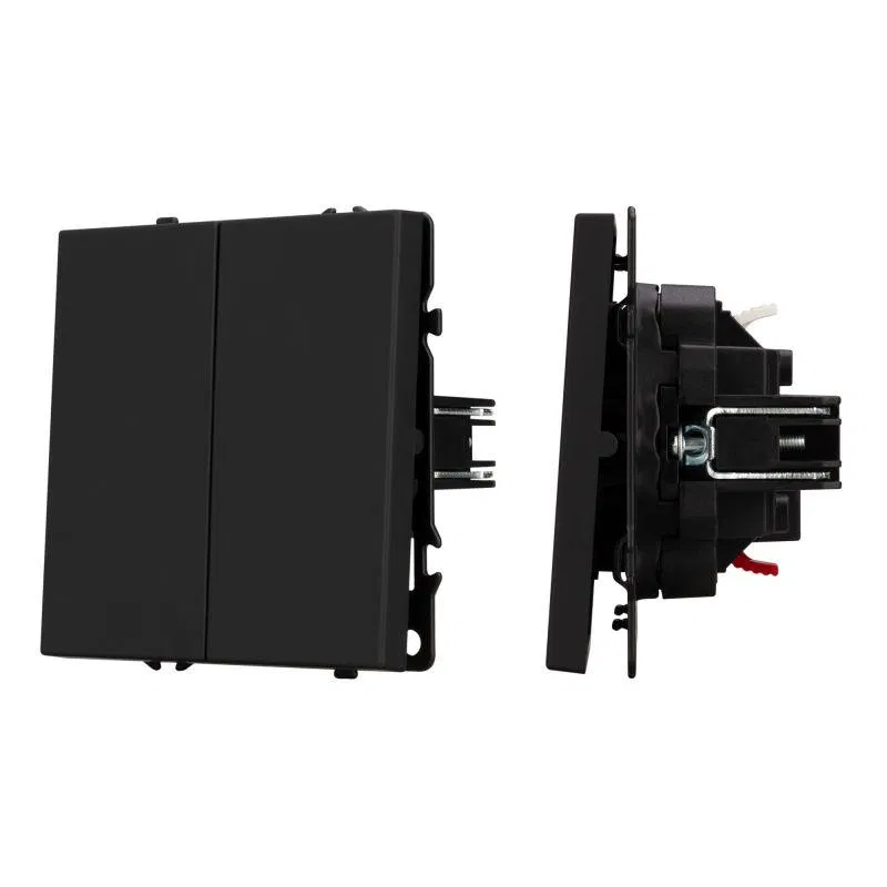 Выключатель проходной 2-кл. SWT-NOBE-MKP2-SFPL-BK 10А 230В механизм Arlight 054255