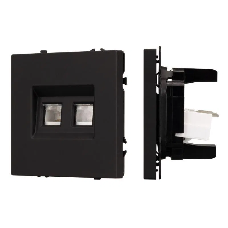Розетка компьютерная 2-м SCT-NOBE-MPC2-SFPL-BK RJ45 кат.6 механизм Arlight 054313
