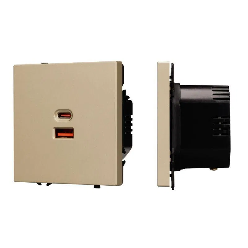 Розетка СП SCT-NOBE-MUAC-SFPL-FC-GD 65Вт QC3 с быстрой USB зарядкой механизм Arlight 054318