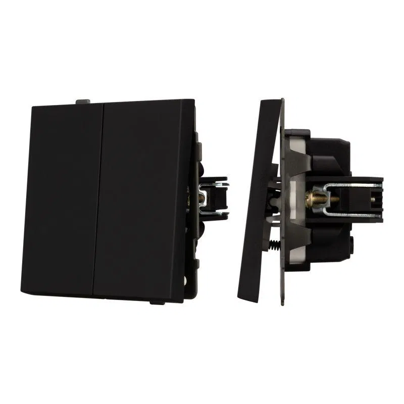 Выключатель непроходной 2-кл. SWT-TENDO-MK02-SFPL-BK 10А 230В механизм Arlight 054544