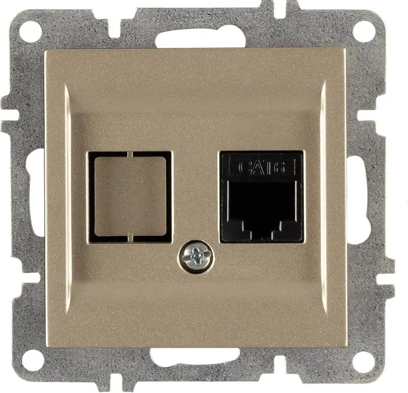 Розетка компьютерная LAVIN/KAREN RJ45 кат.6 механизм титан ARVIA 50 05 2000 247