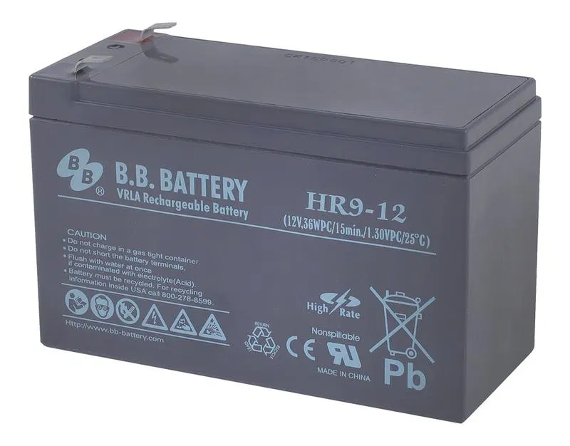 Аккумулятор 12В 9А.ч HR 9-12 B.B. Battery 1906657А
