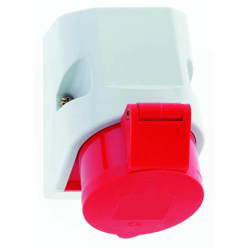 Розетка настенная 16А 5п 3P+N+PE 400В IP44 180град. 100х75 Quick-Connect Bals 11906