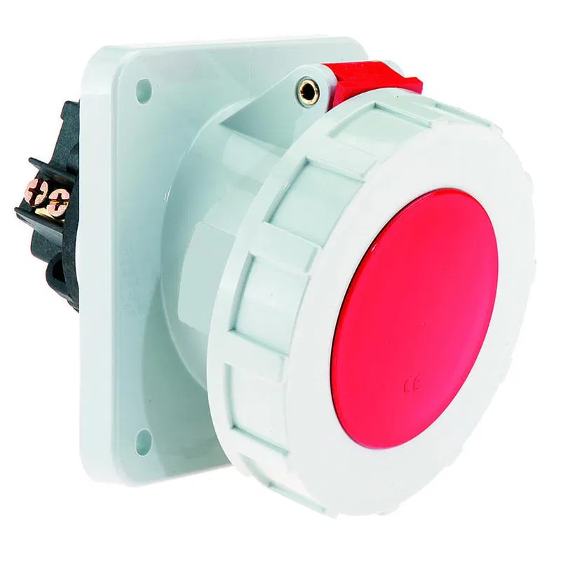 Розетка 125А 4п 3P+PE 6ч 400В IP67 наклонная Bals 12104
