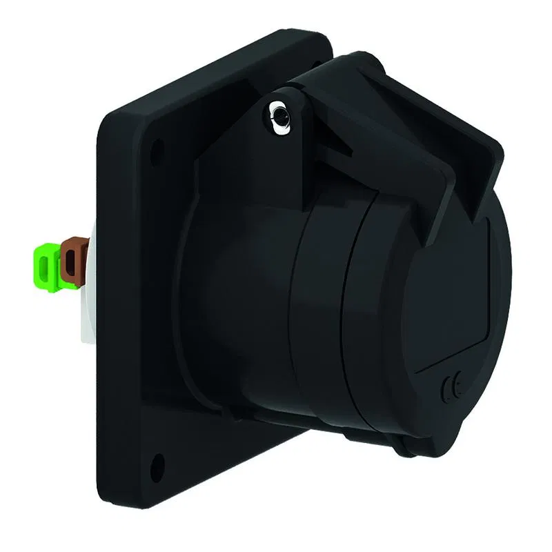 Розетка панельная 16А 3п 2P+PE 230-380В IP44 Quick Connect черн. Bals 130269