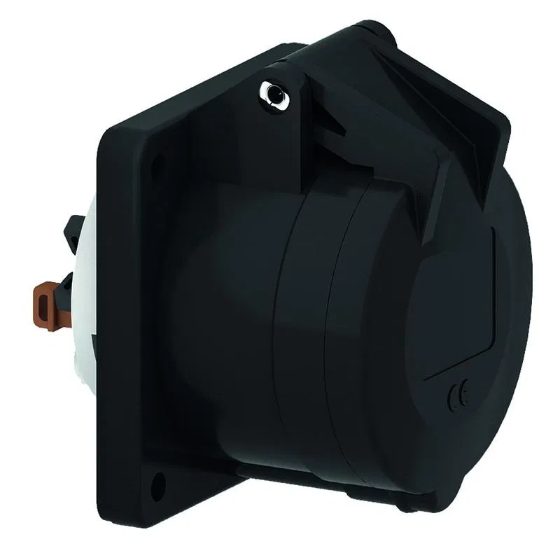Розетка панельная 16А 5п 3P+N+PE 230-380В IP44 Quick Connect черн. Bals 130271