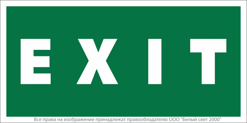 Знак безопасности NPU-2110.E25 "EXIT" Белый свет a10869