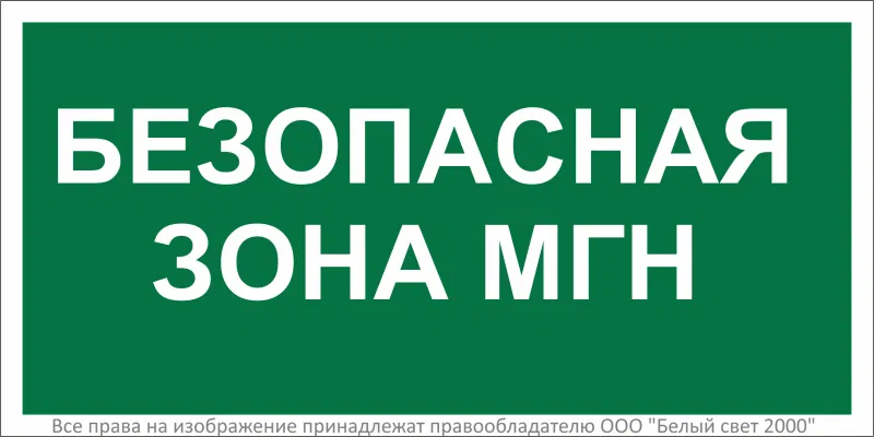 Знак безопасности BL-2915B.E68"Безопасная зона для МГН" Белый свет a18501