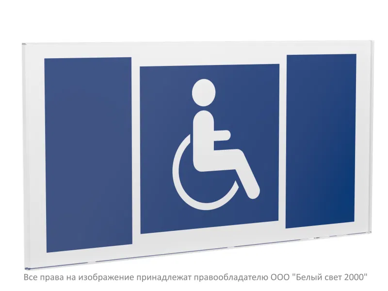 Знак безопасности PP-40205.D02 "Символы доступности для инвалидов всех категорий" Белый свет a20831