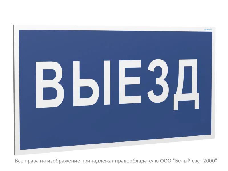 Знак безопасности PP-40205.N11 "Выезд" Белый свет a23632
