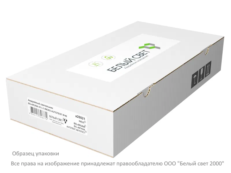 Светильник аварийный BS-ARUNA-83-L3-INEXI3 IP65 Black Белый Свет a31905