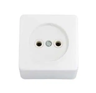 Розетка 1-м ОП 10А IP20 без заземл. бел. Bylectrica РА10-212