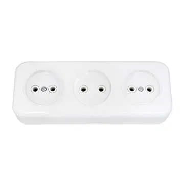 Розетка 3-м ОП 16А IP20 без заземл. бел. Bylectrica РА16-244