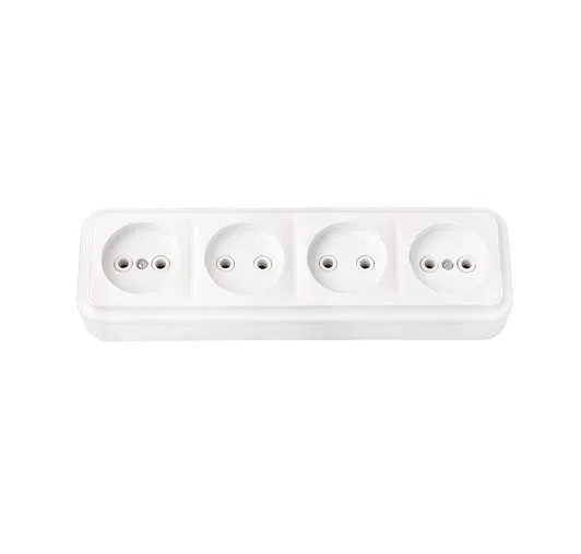 Розетка 4-м ОП 16А IP20 бел. Bylectrica РА16-264
