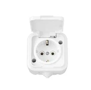 Розетка 1-м ОП 16А IP54 с заземл. с крышкой бел. Bylectrica РА16-297