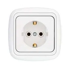 Розетка 1-м СП 6А IP20 с заземл. бел. Bylectrica РС16-256