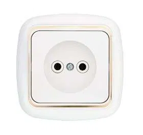 Розетка 1-м СП 16А IP20 без заземл. бел. Bylectrica РС16-257
