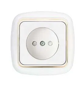 Розетка 1-м СП 16А IP20 с заземл. защ. шторки бел. Bylectrica РС16-267