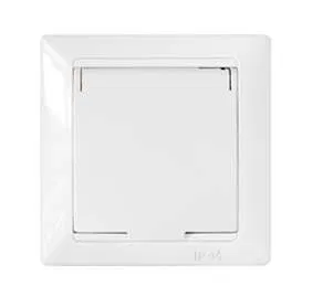 Розетка 1-м СП 16А IP44 с заземл. с крышкой бел. Bylectrica РС16-312