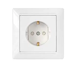 Розетка 1-м СП 16А IP20 с заземл. защ. шторки бел. Bylectrica РС16-317